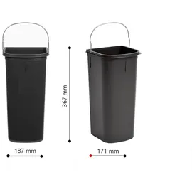 HAILO Inneneimer 8 l Schwarz