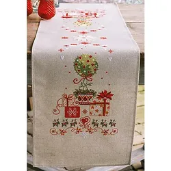 Stickläufer "Landhaus Weihnacht"