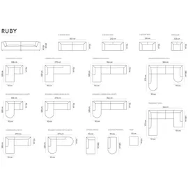 micadoni Pouf, Dunkelgrau, Textil, cm, Hergestellt in Europa, Oeko-Tex®, Wohnzimmer, Hocker, Poufs