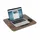 Relaxdays Laptopkissen mit Handyhalter, BxT: 42 x 32 cm, Laptopunterlage für Bett & Sofa, Laptop Knietablett, braun/grau