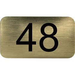Türschild Nummernschild selbstklebend gold metallic - 48