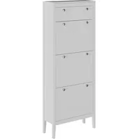 Vicco Schuhschrank Aron, Weiß, 60 x 153 cm, 3