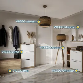 Vicco Luca 59 x 90 x 22 cm 2 Klappfächer braun