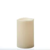 MARELIDA XXL LED Kerze für Außen flackernd H: 20cm D: 12,5cm creme
