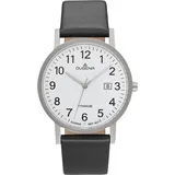 Dugena Herren-Armbanduhr 4460999 Novum, Quarz, Titangehäuse, Lederarmband, 5 bar