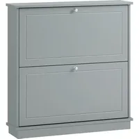 SoBuy Schuhschrank Schuhschrank mit 2 Klappen