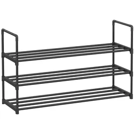 Songmics Schuhregal 92 x 55 x 30 cm Schwarz / Schwarz