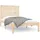 vidaXL Massivholzbett 90 x 200 cm Beige