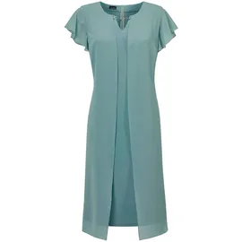 GOLDNER Etuikleid Abendkleid Chiffonüberwurf Grün 24