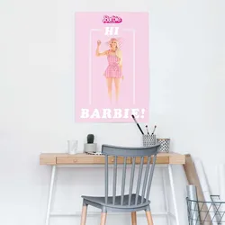 Poster REINDERS "Barbie Film - hi Barbie", lila (farbe bild(er): lila), B:61cm H:91,5cm T:0,1cm, Holzwerkstoff, Bilder