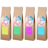 (18,69 EUR/kg) Zuckerwatte Zucker Set 4 x 200g AZO Frei Natürliches Fruchtaroma