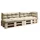 sunnypillow Palettenkissen 120 x 80 cm beige 5-tlg.
