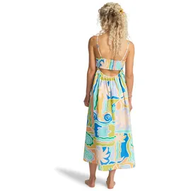 BILLABONG Sommerkleid Midi Blau/Mehrfarbig L