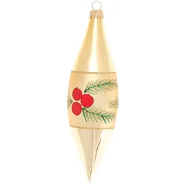 Krebs Glas Lauscha Weihnachtsstern und Beeren 3-tlg. 15cm