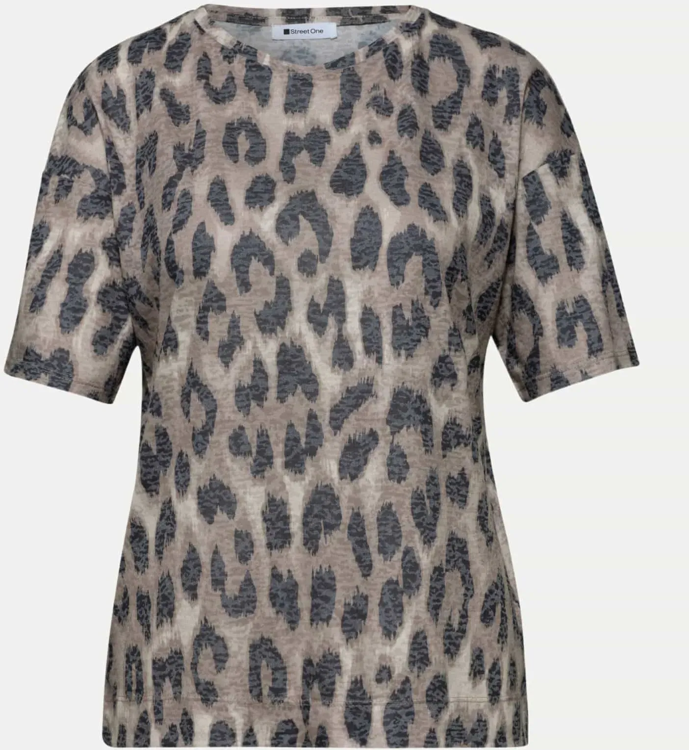 Jerseyshirt mit Allover-Print Mehrfarbig 40