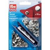 Prym Nähfrei Anorak Druckknöpfe 15 mm silber