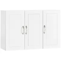 SoBuy Frg231-l-w Hängeschrank Badschrank Mit Zwei Türen Küchenschrank Medizinschrank Badmöbel Weiß Bht Ca. 90x60x30cm - Sobuy
