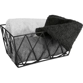 KLEINE WOLKE Aufbewahrungskorb Slack 28 x 19 x 12 cm schwarz