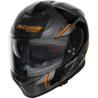 Nolan N80-8 Wanted N-Com Helm, schwarz-grau-orange, Größe M für