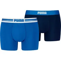 Puma Boxershorts »PUMA MEN EVERYDAY PLACED LOGO BOXERS 2P« Packung, 2er Pack, mit Logo Webbund blau