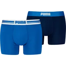 Puma Boxershorts »PUMA MEN EVERYDAY PLACED LOGO BOXERS 2P« Packung, 2er Pack, mit Logo Webbund blau