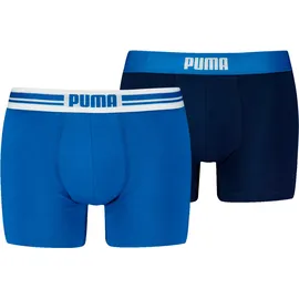 Puma Boxershorts »PUMA MEN EVERYDAY PLACED LOGO BOXERS 2P« Packung, 2er Pack, mit Logo Webbund blau
