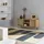 sweeek TV-Möbel mit Rattangeflecht 120 x 39 x 56,5 cm Braun Holz/MDF