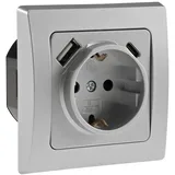 ChiliTec Delphi Schutzkontakt-Steckdose, usb-c / pd, Unterputz