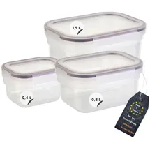 ENGELLAND Frischhaltedose transparent 0,4 l / 0,8 l / 1,5 l 3-teiliges Set