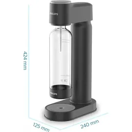 Philips ADD4901BK/10 schwarz + PET-Flasche + Zylinder