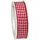 Präsent Geschenkband Stoff kariert rot/weiß 25 mm x 20 m