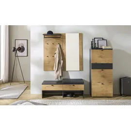 Möbel Kraft Manhattan 107,3 x 128,5 x 41,6 cm holz weiß/dunkelgrau