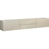 borchardt Möbel Lowboard BORCHARDT MÖBEL "Sophia", beige (kaschmir), B:200cm H:35cm T:35cm, Spanplatte, Sideboards, Lowboard, Breite 200 cm mit 2 Klappen und 2 Schubkästen, stehend und hängend
