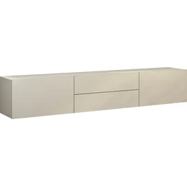 borchardt Möbel Lowboard BORCHARDT MÖBEL "Sophia", beige (kaschmir), B:200cm H:35cm T:35cm, Spanplatte, Sideboards, Lowboard, Breite 200 cm mit 2 Klappen und 2 Schubkästen, stehend und hängend