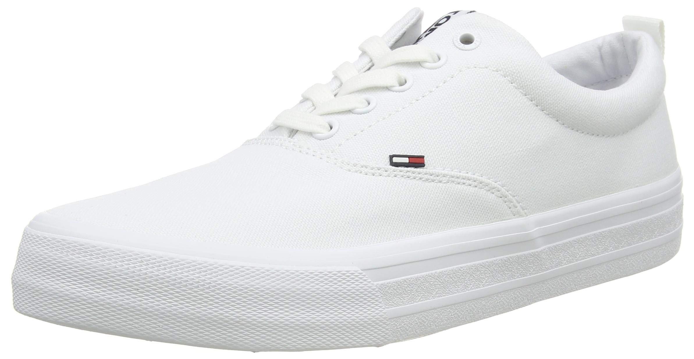 Tommy Hilfiger Herren Vulcanized Sneaker Classic Schuhe, Weiß (White), 46 EU