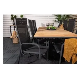VCM Copacabana Gartenstuhl 2er Set 0 x 0 x 0 cm schwarz
