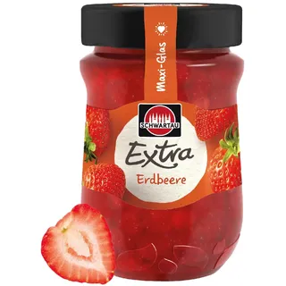 Schwartau Extra Erdbeere, Konfitüre, Familiengröße, 600g Maxi
