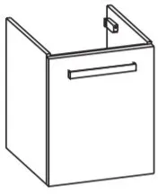 Artiqua 411 Waschtischunterschrank für Vero Air 072445, Oxid Dunkelgrau quer, 411-WUT-D75-L-7184-723 411-WUT-D75-L-7184-723