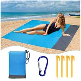 TOPZFL wasserdichte Strandmatte,Picknickdecke(210 x 200cm),Ultraleicht Tragbare Stranddecke,Stranddecke Sandfrei,Picnic Mat,Outdoor Decke für Strand,Reisen,Picknick,Camping und Wandern