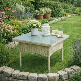 Estexo Polyrattan Lounge Set Gartenset beige