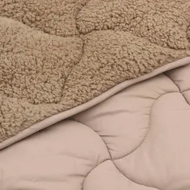 vidaXL Ganzjahresbettdecke Gepolstert Taupe 135 x 200 cm
