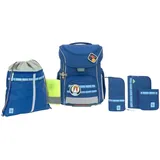 Lässig Schulranzen Set 7-teilig, Slim Unique dark blue