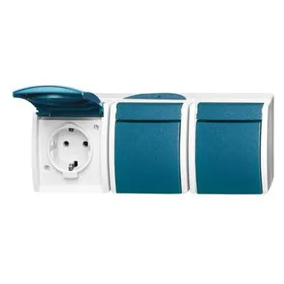 Busch-Jaeger Schuko-Steckdose 3f. waagerecht 2300/3 EW-53