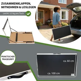Trutzholm Multifunktionstisch 100 x 60 cm grau/schwarz 90 kg