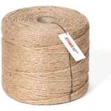 Seilwerk STANKE Juteseil Naturfasern gedreht Tauwerk Hanf Jute Tau Seil Tauziehen Absperrseil Handlauf 1mm 50m