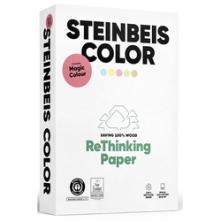 STEINBEIS Druckerpapier Color Rosa – Magic Colour – Recyclingpapier, A4, 80 g/qm, rosa, 500