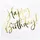 Partydeco 20 Servietten gold Happy Birthday Geburtstag