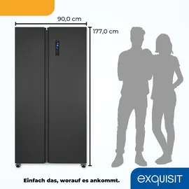 Exquisit SBS46-040E Side-by-Side (442 l, 1770 mm hoch, Inoxlook-az)