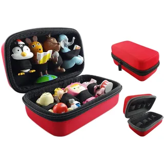 Tonie Tasche für Tonies Hörfiguren - ROT - kompatibel mit Tonies Toniebox figuren: Platz für bis zu 8 Toni-Figuren - Tonie Figuren Toni Figur Aufbewahrung Transporttasche Transportbox Aufbewahrung Box
