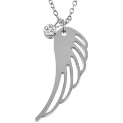 Kette mit Anhänger ADELIA ́S, silber, anker, Halsketten, Damen, unbekannt, Edelstahl